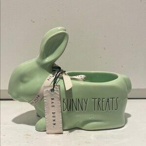 Rae Dunn Mint Bunny Treats Container